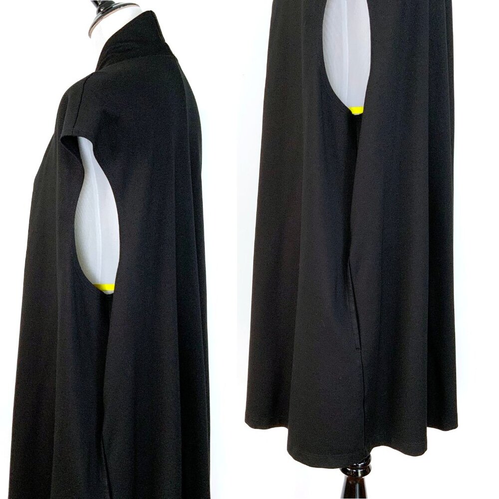 Bryn Walker Black Open Front Cardigan Long Vest Career Lagenlook Sz XL - Picture 8 of 16